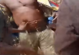 Axim galamsey gang molesting the man