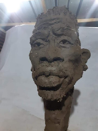 A sculpture of dancehall king Shatta Wale