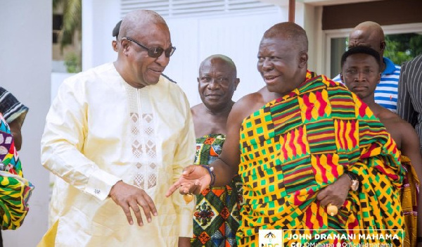 Mahama paid a courtesy call on Asantehene Otumfuo Osei Tutu