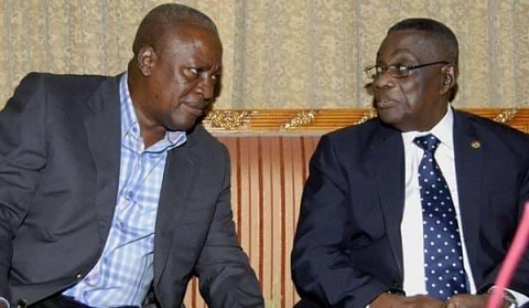 An old photo of when John Mahama was vice president to John Atta Mills