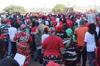 File photo: Participants were mostly clad in red and black