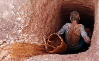 A galamsey pit