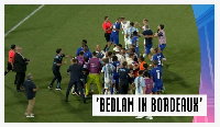 'Bedlam in Bordeaux' - Fighting breaks out at full-time