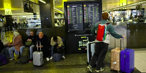 Travellers stranded at the airport after the global IT outage