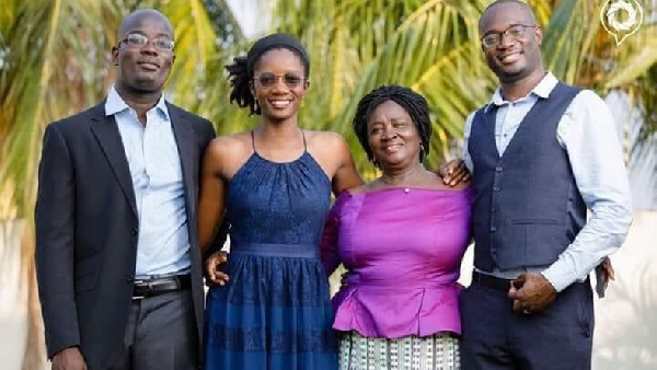 Prof Naana Opoku Agyemang, NDC running mate and her children