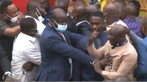 MPs fighting in Parliament