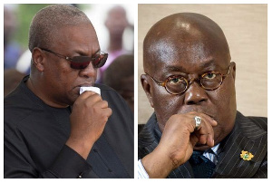 Former President John Dramani Mahama and President Nana Addo Dankwa Akufo-Addo