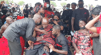 The late Emmanuel Osei’s father mourning his son