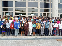 Some participants and members of the Municipal Assembly in a group photo