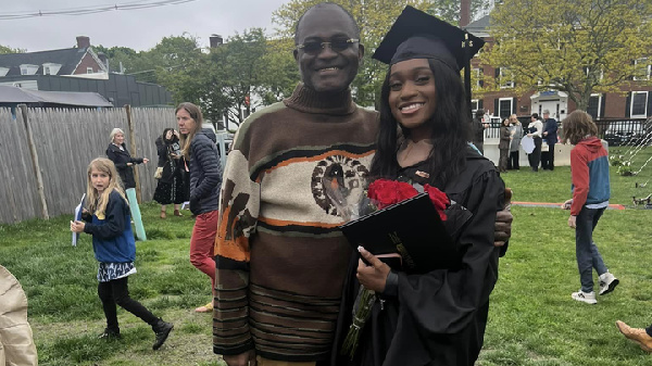 Kennedy Agyapong with daughter