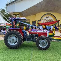 Stanbic Bank donates a Massey Ferguson MF 375 tractor to the Ministry of Food and Agriculture