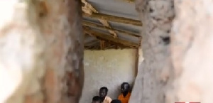 Cracked walls pose threat to the pupils of Ndesala Primary School