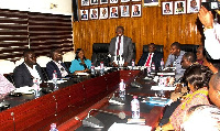 Minister of Health Kwaku Agyemang-Manu (4th left), inaugurating the  Committee