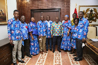 CUA members with the president of Ghana Nana Akufo-Addo