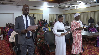 Dr. Peter Appiahene and Hajia Salima Ahmed Tijani during their appointment