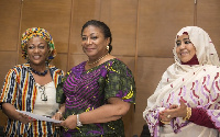 First Lady, Rebecca Akufo-Addo with Gender Minister Otiko Djaba