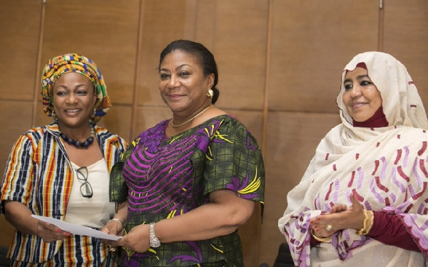 First Lady, Rebecca Akufo-Addo with Gender Minister Otiko Djaba