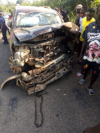 The Accident scene in the Denkyembuor District