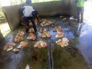 Butchers at Sawla worried about the 'unhygienic' nature of their old slaughterhouse