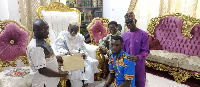 National Chief Imam receiving the petition from Galamsey Action Group