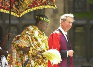 Asantehene Otumfuo Oseu Tutu II with Prince Charles