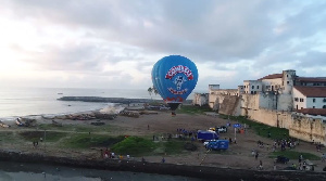 The first Cowbell hot air balloon