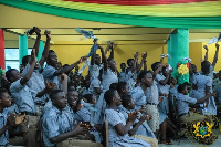 File Photo: Students in a jubilant mood