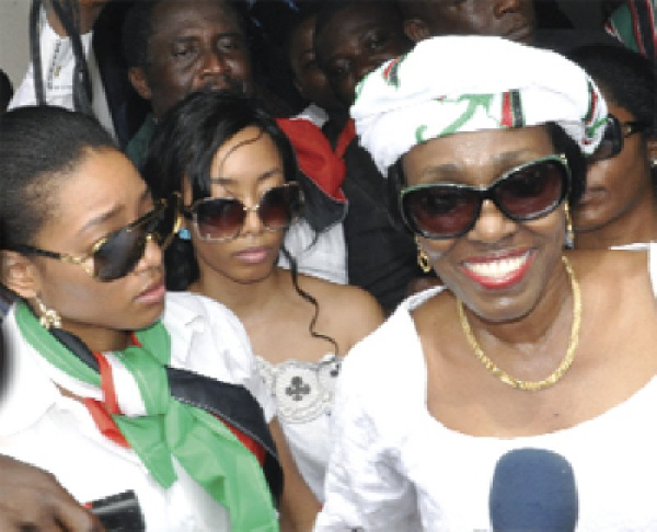 Dr. Zanetor Rawlings(left) with her mother Konadu Rawlings