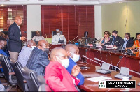 Member of Parliament for North Tongu, Samuel Okudzeto Ablakwa speaking at the meeting