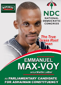 Emmanuel Max-Voy, NDC parliamentary aspirant for the Ashaiman Constituency