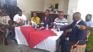 Some suspended NPP executive members at a press conference