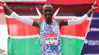 Kelvin Kiptum broke Eliud Kipchoge's world record in Chicago last October [Getty Images]