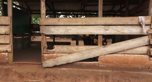 A picture of the deteriorated Amakye Bare School