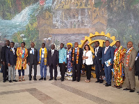 Geeta Manek(In white) in a group photograph after the Rotary Conference in Accra