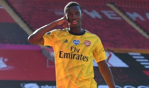 English-born striker of Ghanaian descent Eddie Nketiah