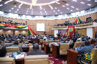 President Akufo-Addo was in Parliament to present the 2019 SONA