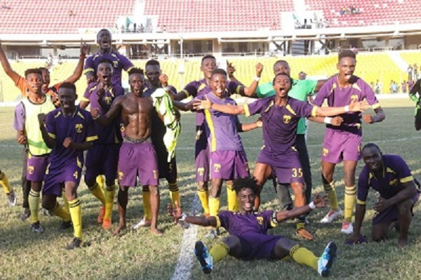 Players of Unistar Soccer Academy in celebratory mood after the victory