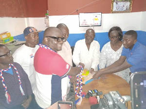 Jnr. Mike Oquaye filing his nomination forms today