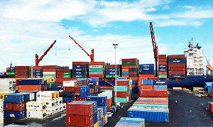 Shipping containers at the Tema Port