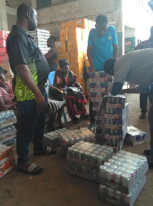 Some Of The Seized Drinks From A Trader