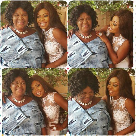 Afia Schwarzenegger with mother