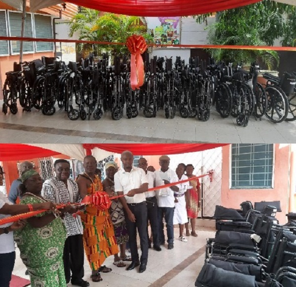 Ga Dangme Shifimo Kpee presented 37 wheelchairs to 14 health centres