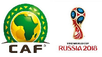 CAF and Russia 2018 logo