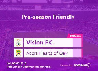 The match between Hearts of Oak and Vision FC is slated for Saturday