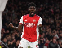 Thomas Partey in action for Arsenal