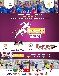 Ismael Fialor and Sakat Lariba were crowned the 2020 Koforidua Marathon champions