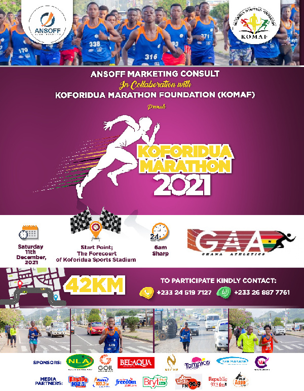 Ismael Fialor and Sakat Lariba were crowned the 2020 Koforidua Marathon champions