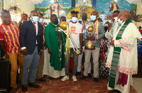 The team worshipped with the Anglican congregation at Akoto Lante