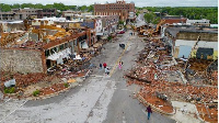 The town of Sulphur in the state of Oklahoma was one of the places worst hit in the weekend storms