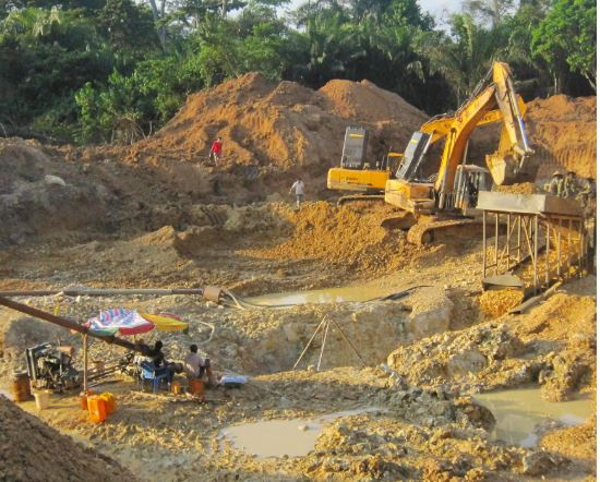 File photo: Mining equipment at a concession